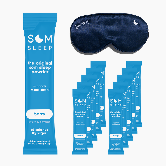 Som Sleep Powder + Sleep Mask Bundle · Berry 10-Pack