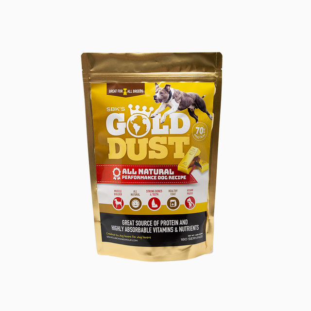 SBK'S GOLD DUST All Natural Performance Dog Recipe- Peanut Butter Flavor-180 Servings
