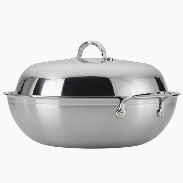 Professional Clad Stainless Steel Wok, 14-Inch