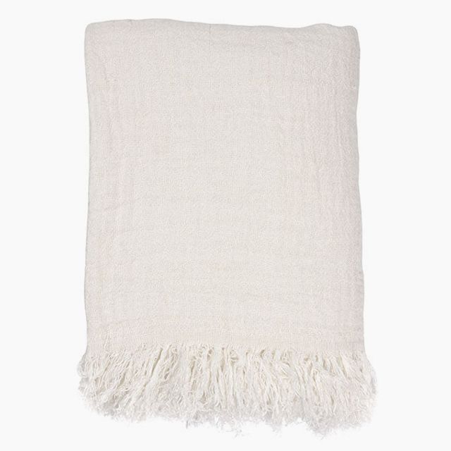 Bedspread - white linen