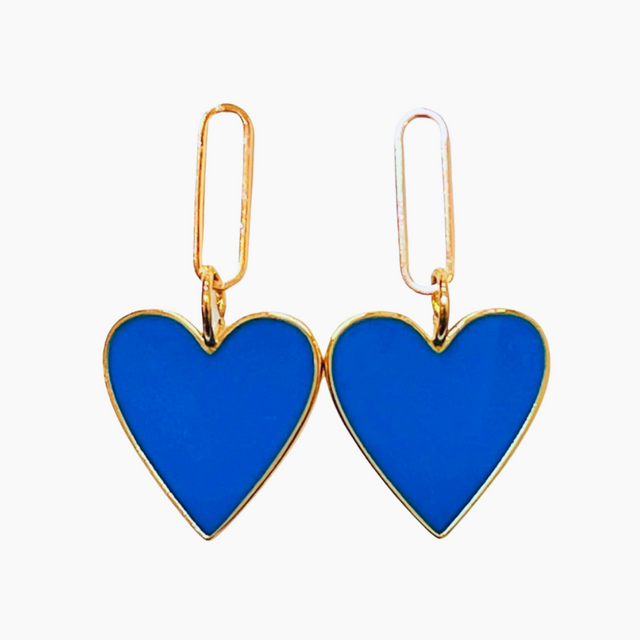 Hearts on Fire Earrings Bright Blue
