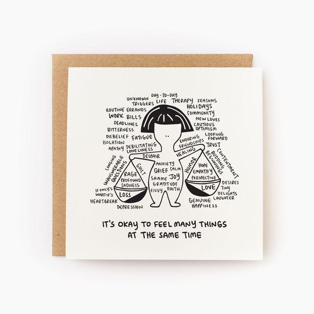 It's Okay To Feel Many Things At The Same Time Letterpress Card