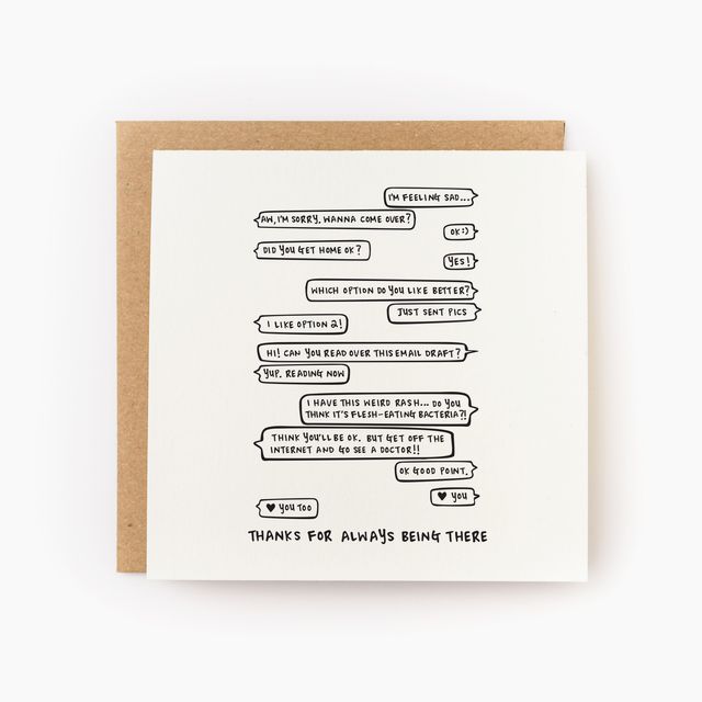 Thanks For Always Being There Letterpress Card
