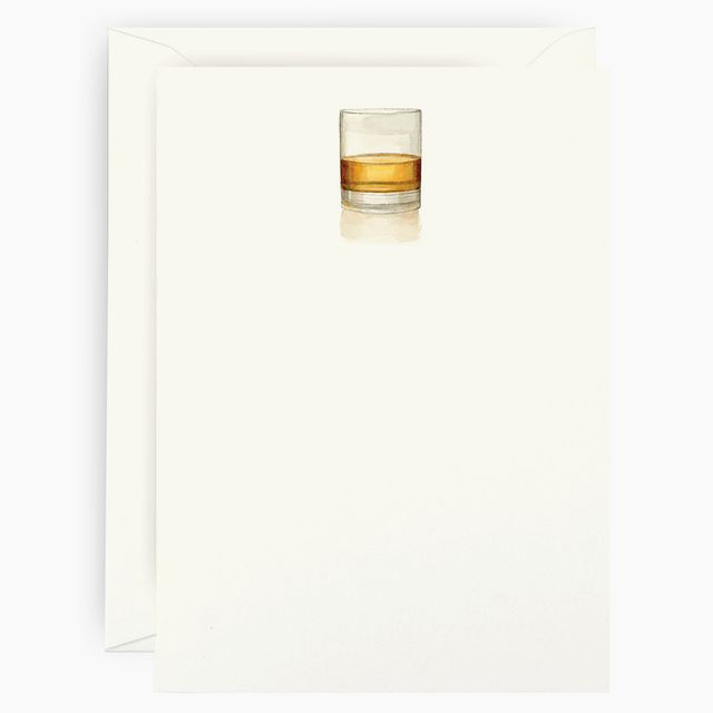 Whiskey Glass Note Cards