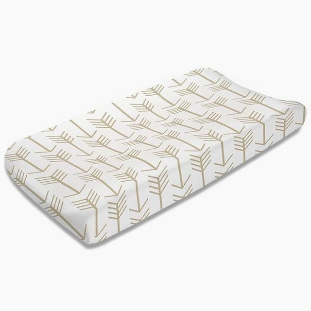 Tan Arrow Contoured Changing Pad Cover