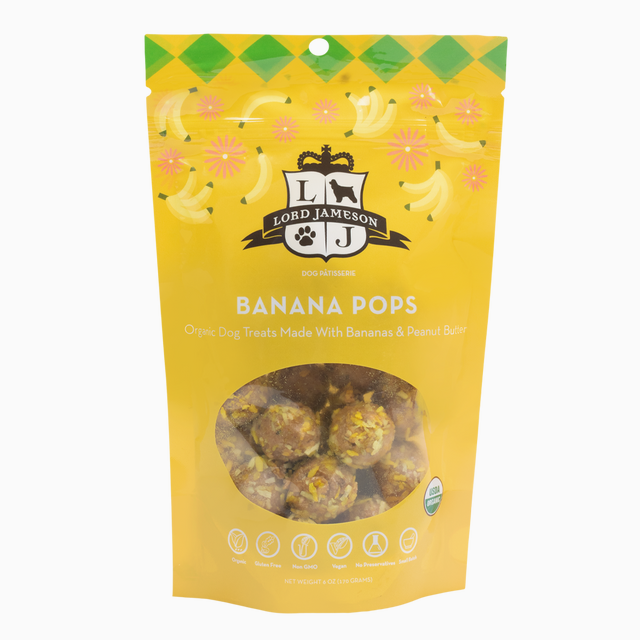Banana Pops Organic Dog Treats | 6 oz