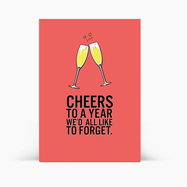 "Cheers to a Year!" Drinkable Card (FREE 2 Day Shipping)