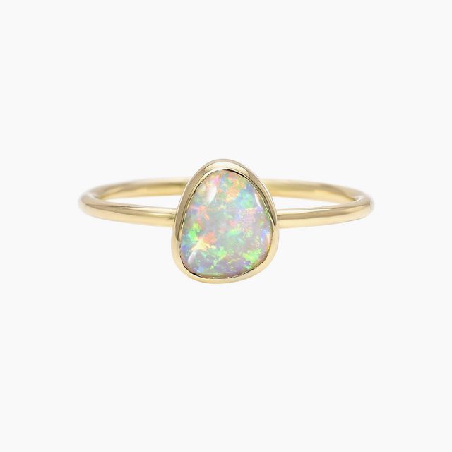 Dreamscape No. 12 Gold Crystal Opal Ring