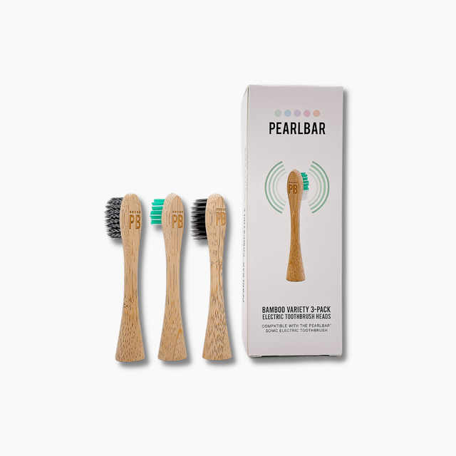 PearlBar Sonic Toothbrush Bamboo Heads - Variety 3 pack