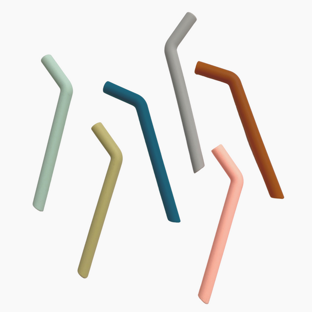 6 Set Reusable Silicone Straw - 5 Inch