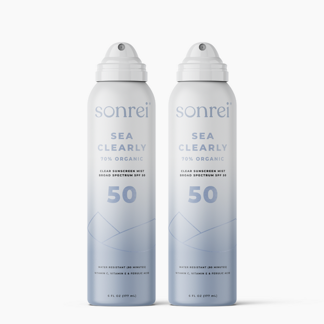 Sea Clearly Organic SPF 50 Clear Sunscreen Mist 2-Pack Bundle