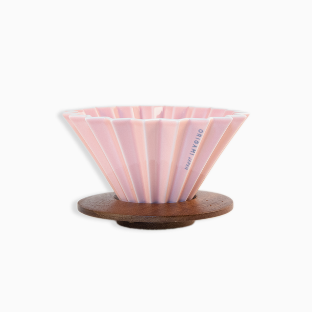 Origami Medium Sakura Pink Dripper with Holder
