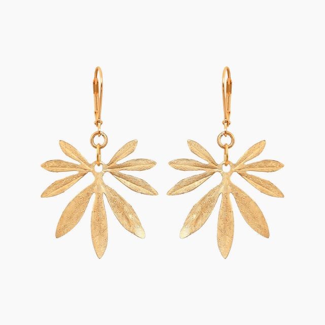 Gold Bambu Earrings