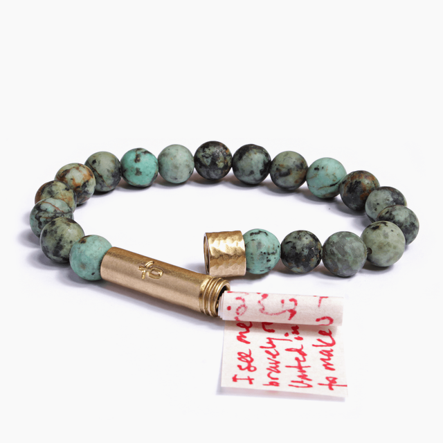 Matte African Turquoise Intention Bracelet