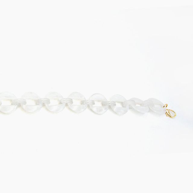 Acrylic Chain Round in White Pearl