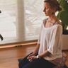 Half Zafu Retreat Meditation Cushion Rose Darpan