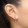 Bubbly Sapphire and Diamond Mini Hoop Earrings