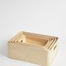 Set of 5 Wooden Stacking Storage Boxes