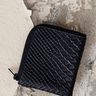 Half-Zip Wallet / Black Python