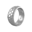 Men's Metallic Forged Silicone Ring