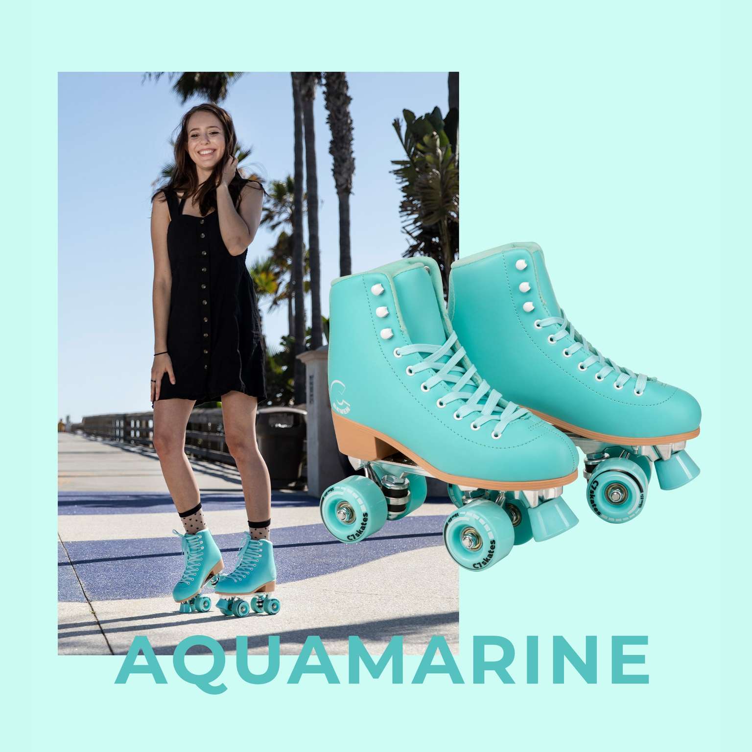 Aquamarine Quad Skates
