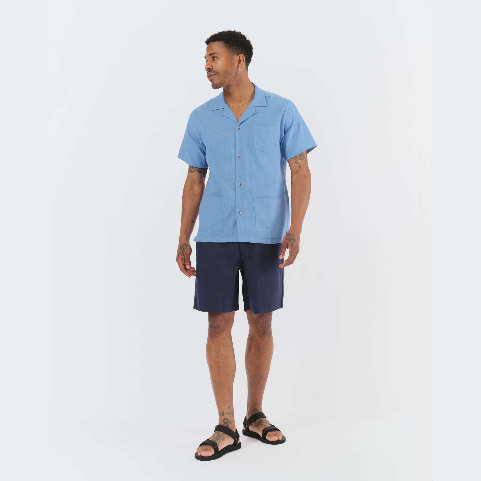 Midnight Herringbone Leisure Short