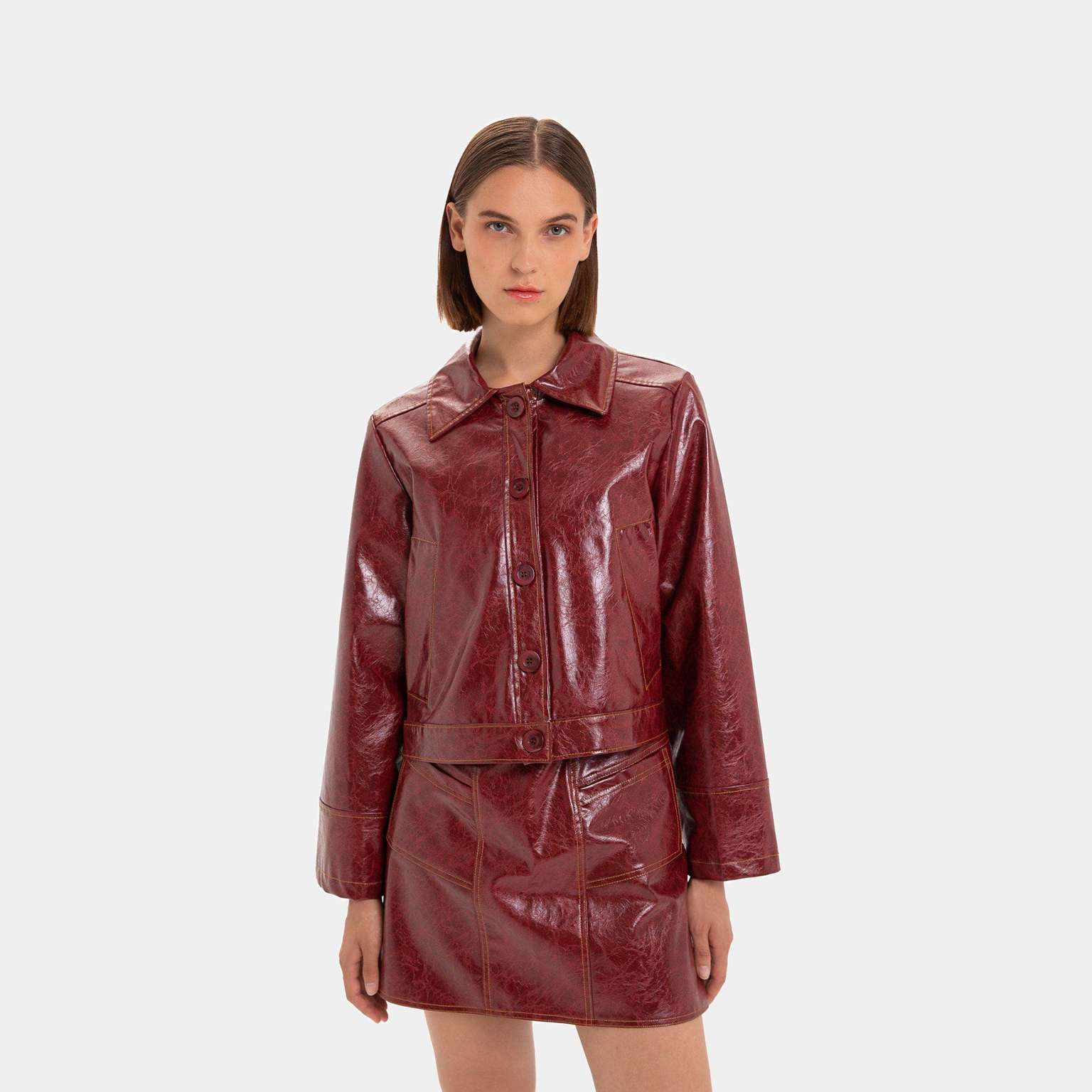 Alexa Burgundy Jacket