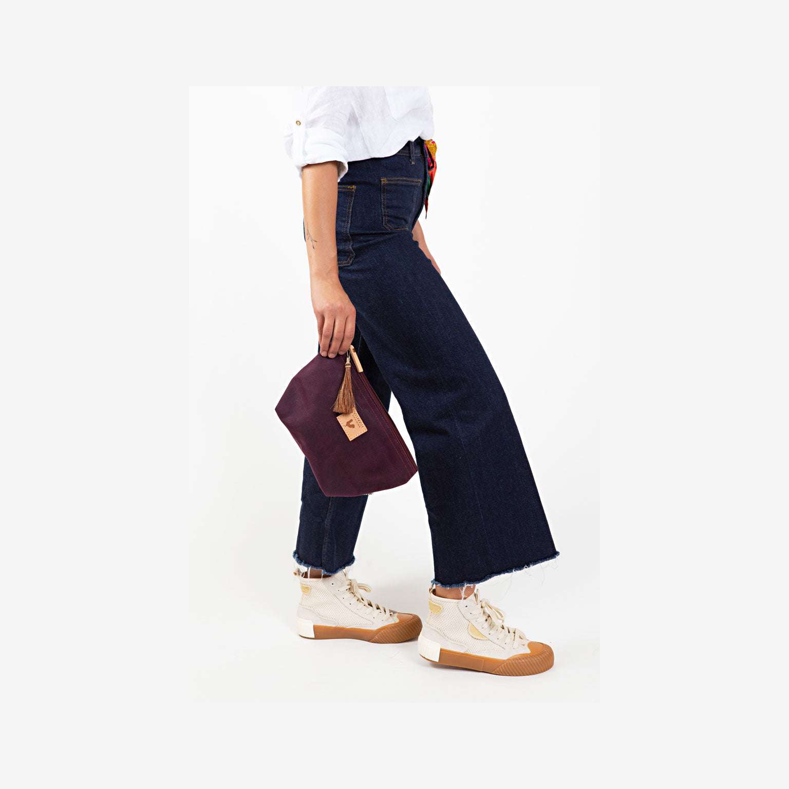Eggplant Waxed Canvas Pouch