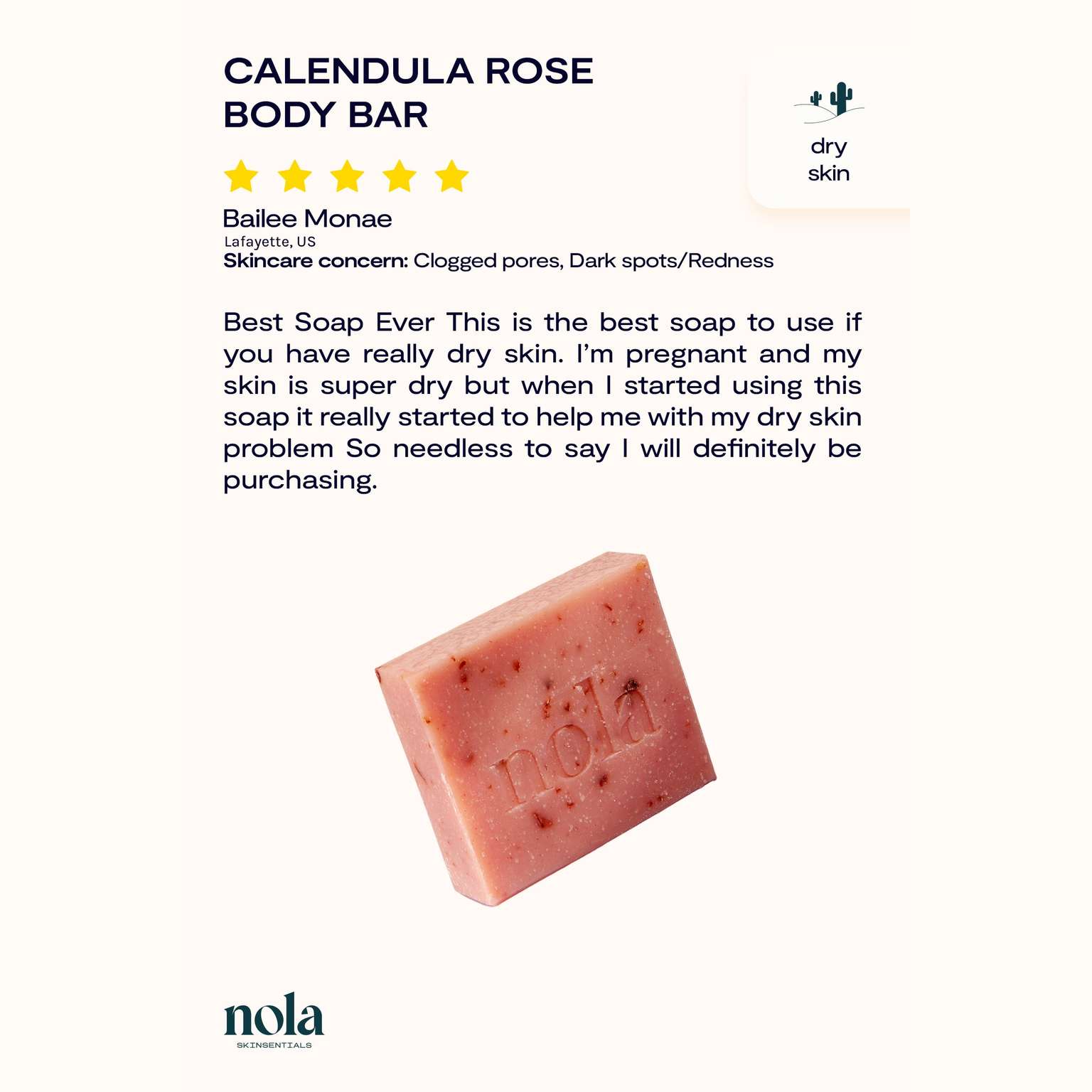 Calendula Rose Body Bar