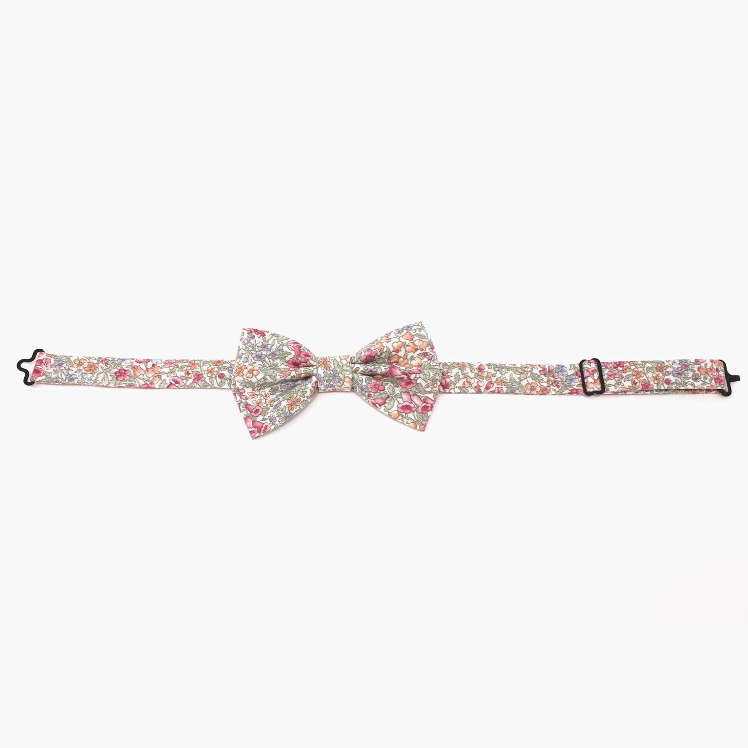 Pink and Peach Floral Bow Tie