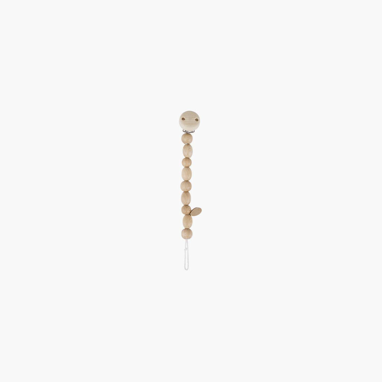 Wooden Bead Pacifier Clip