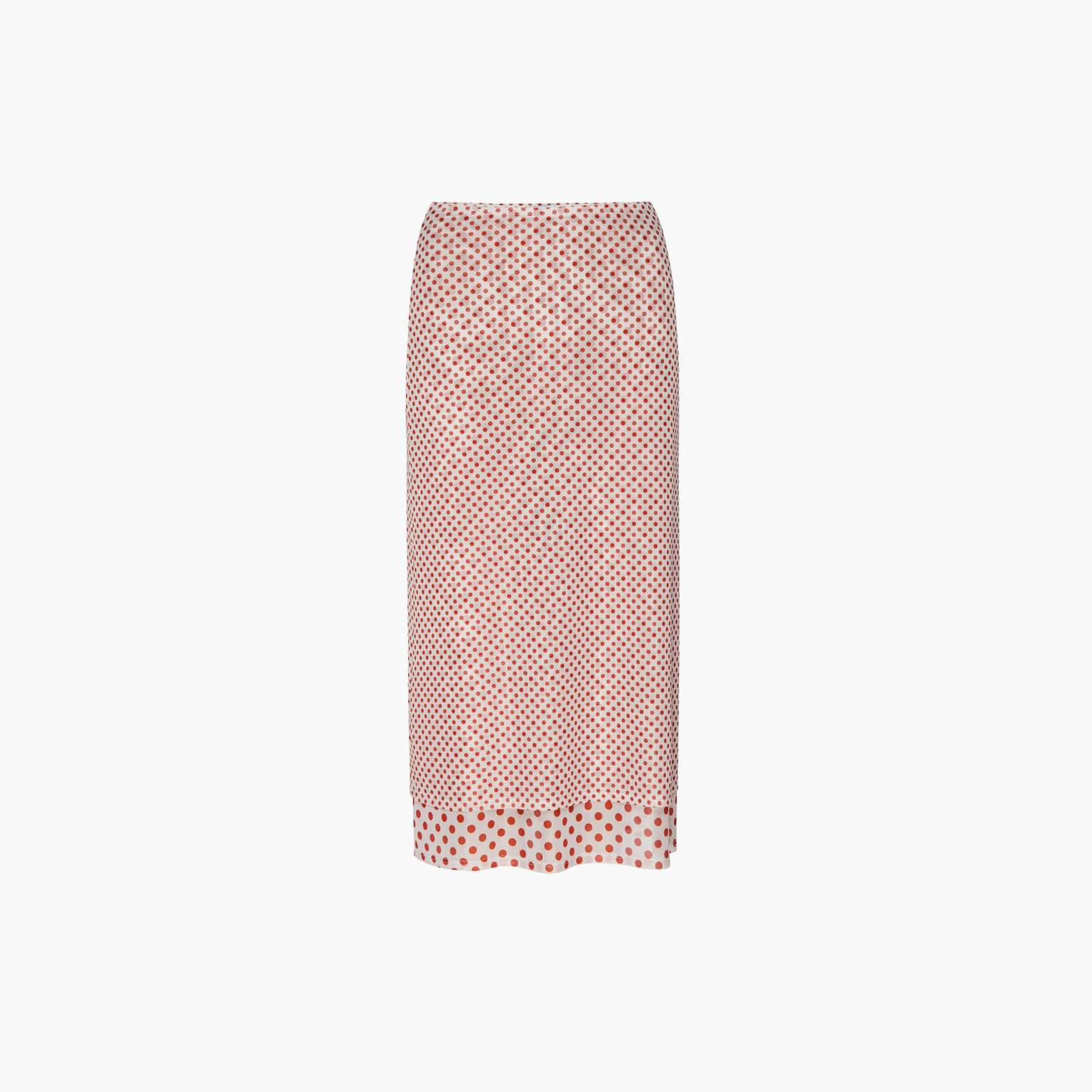 Maria Skirt - White Polka Dot