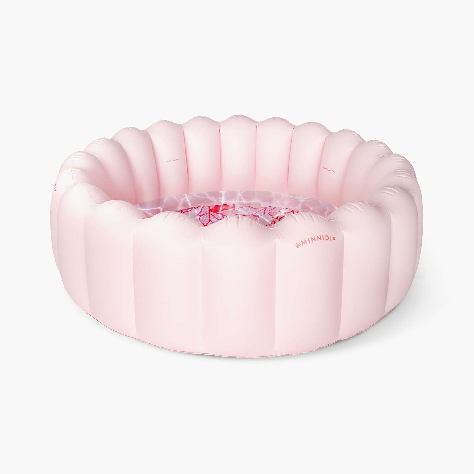the BLUSHING PALMS luxe inflatable pool