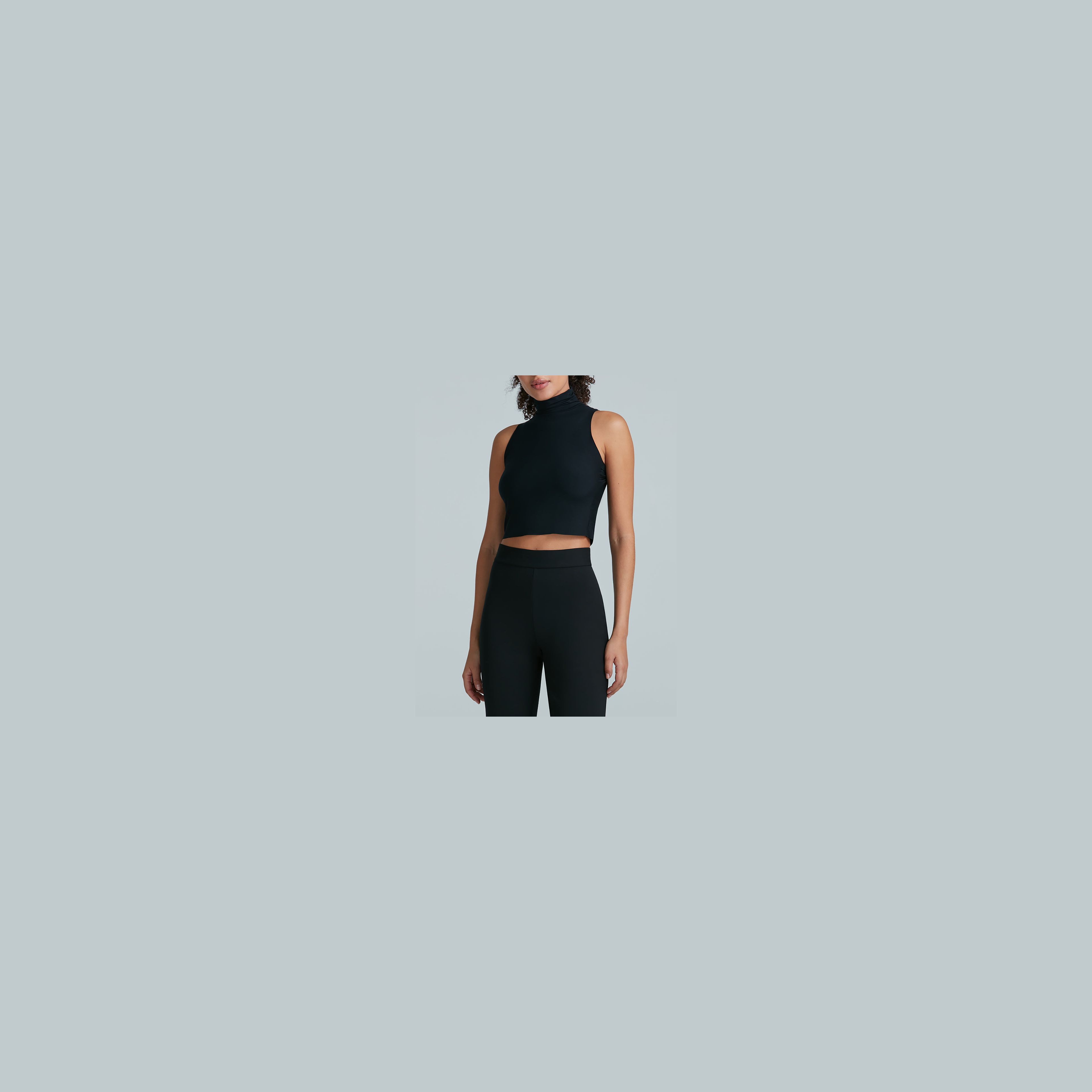 Sale: Butter Sleeveless Cropped Turtleneck