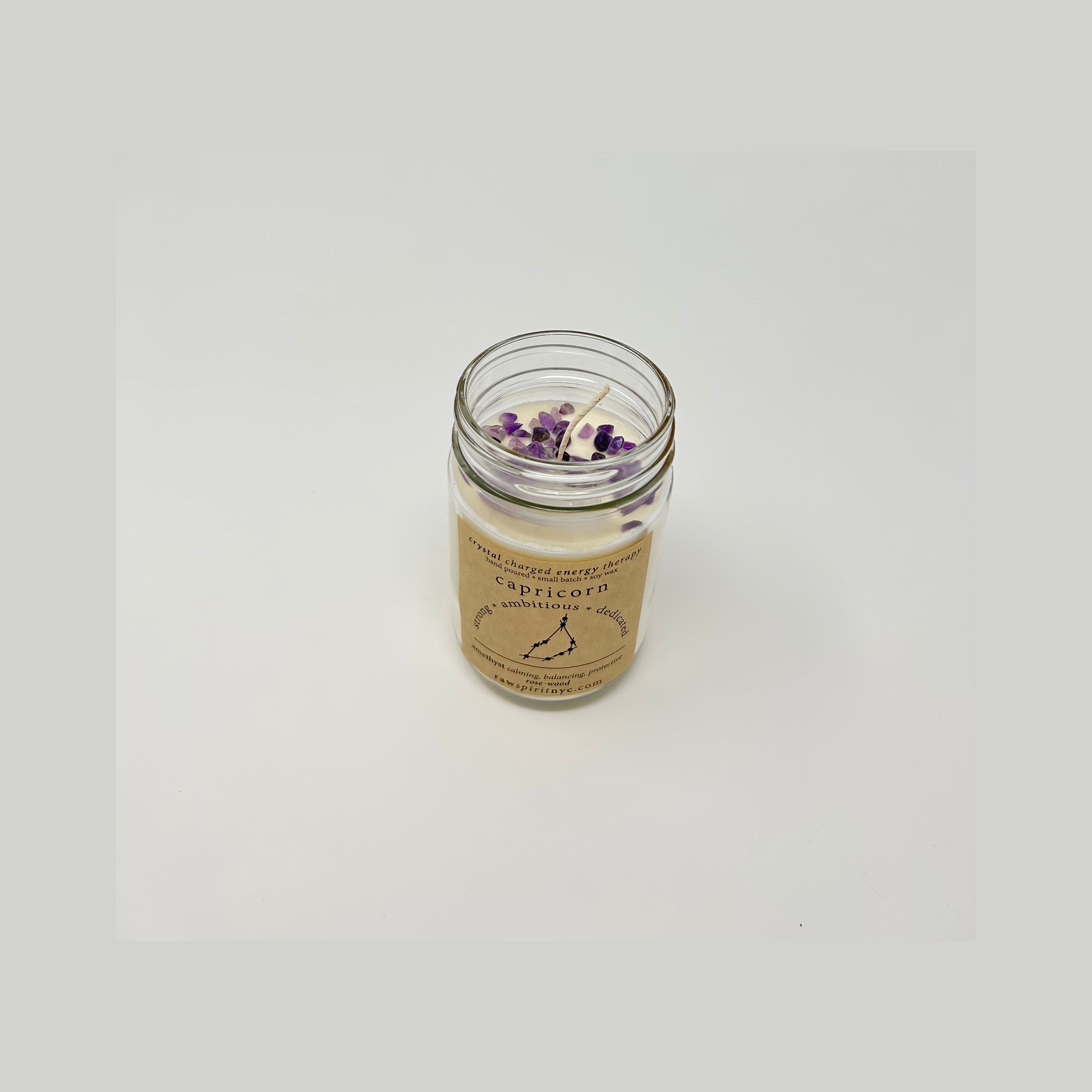 Capricorn - Crystal Charged Energy Candle