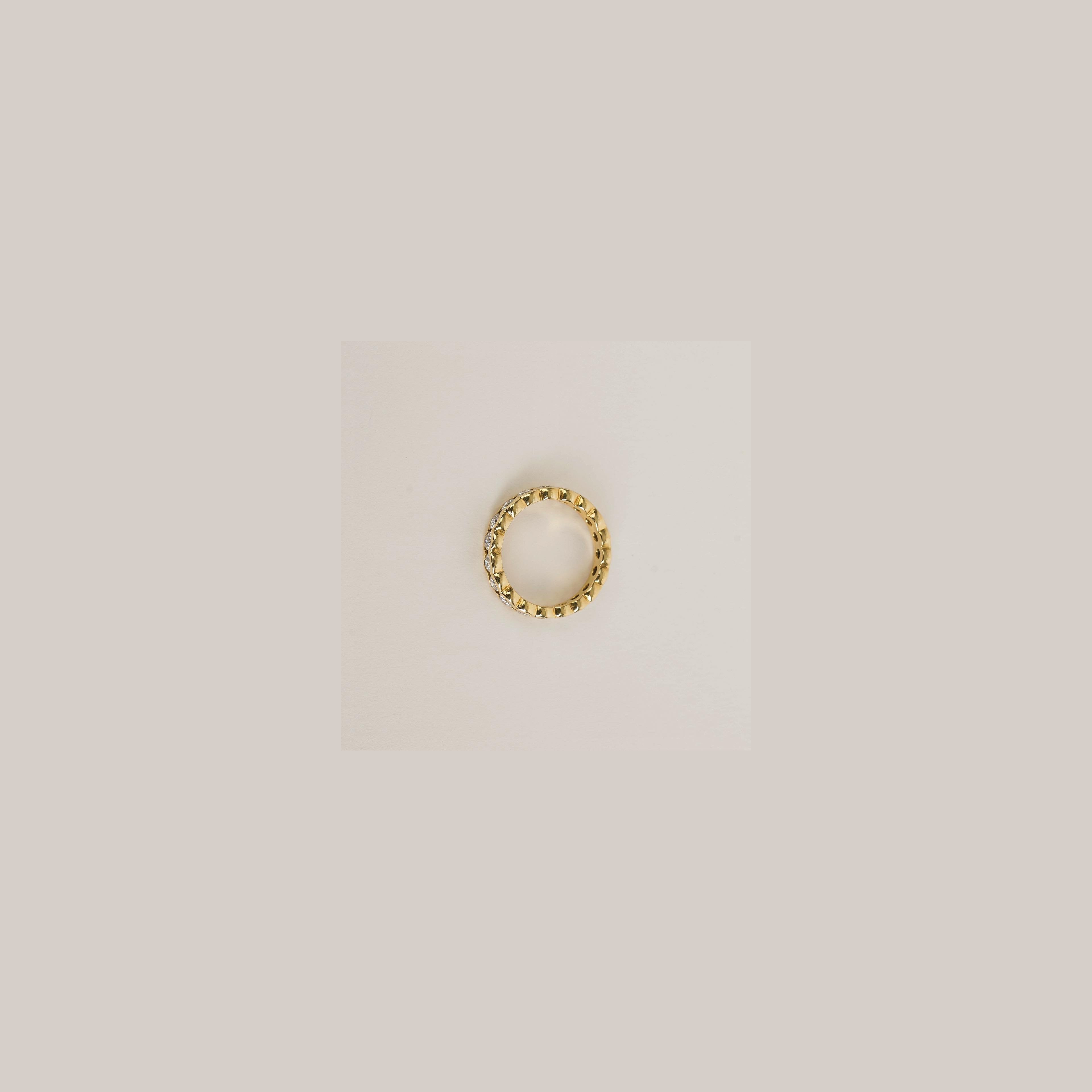 Gold Eternity Diamond Band Ring Medium