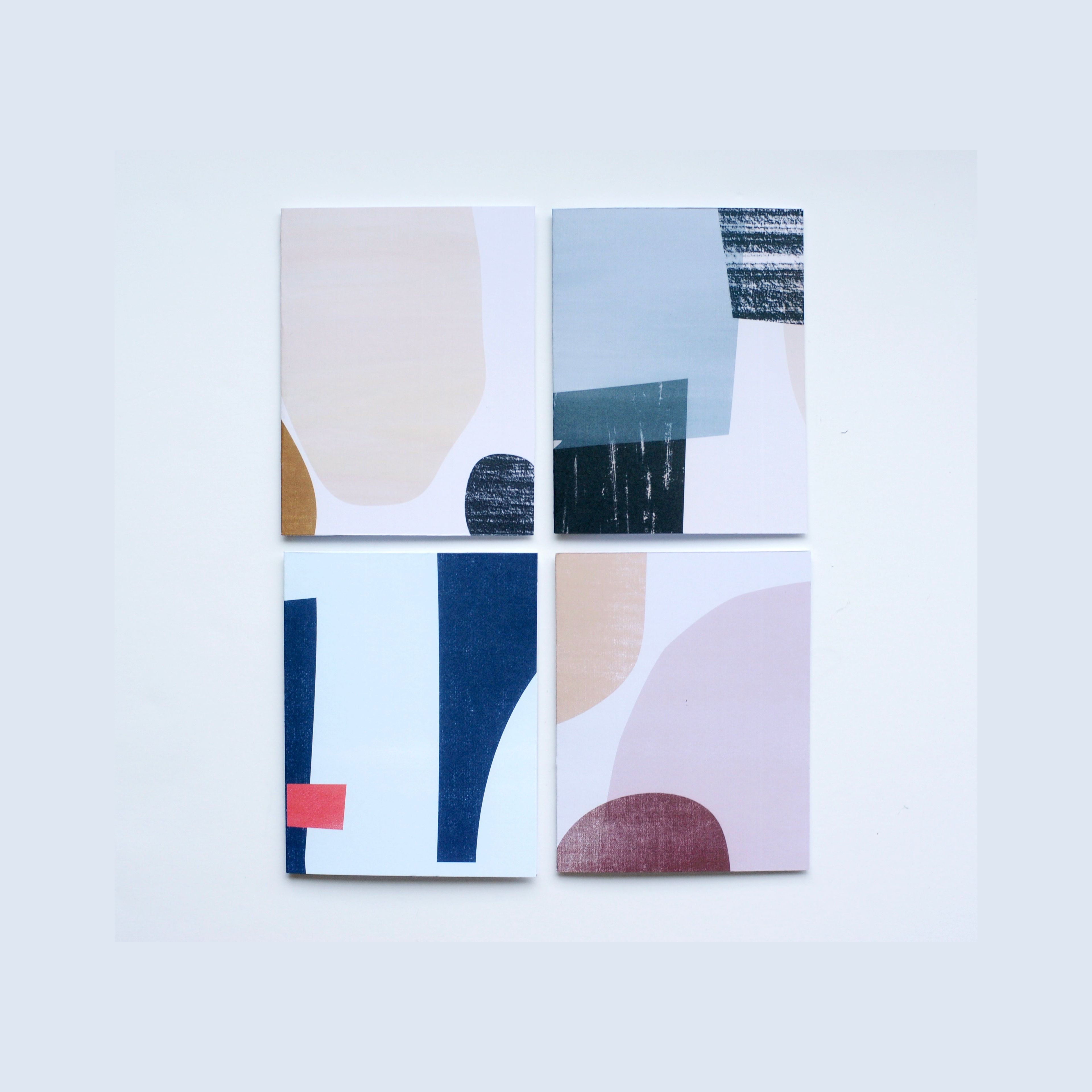 Blank Cards - Set of 12 - Modern Art Size A2 Notecards