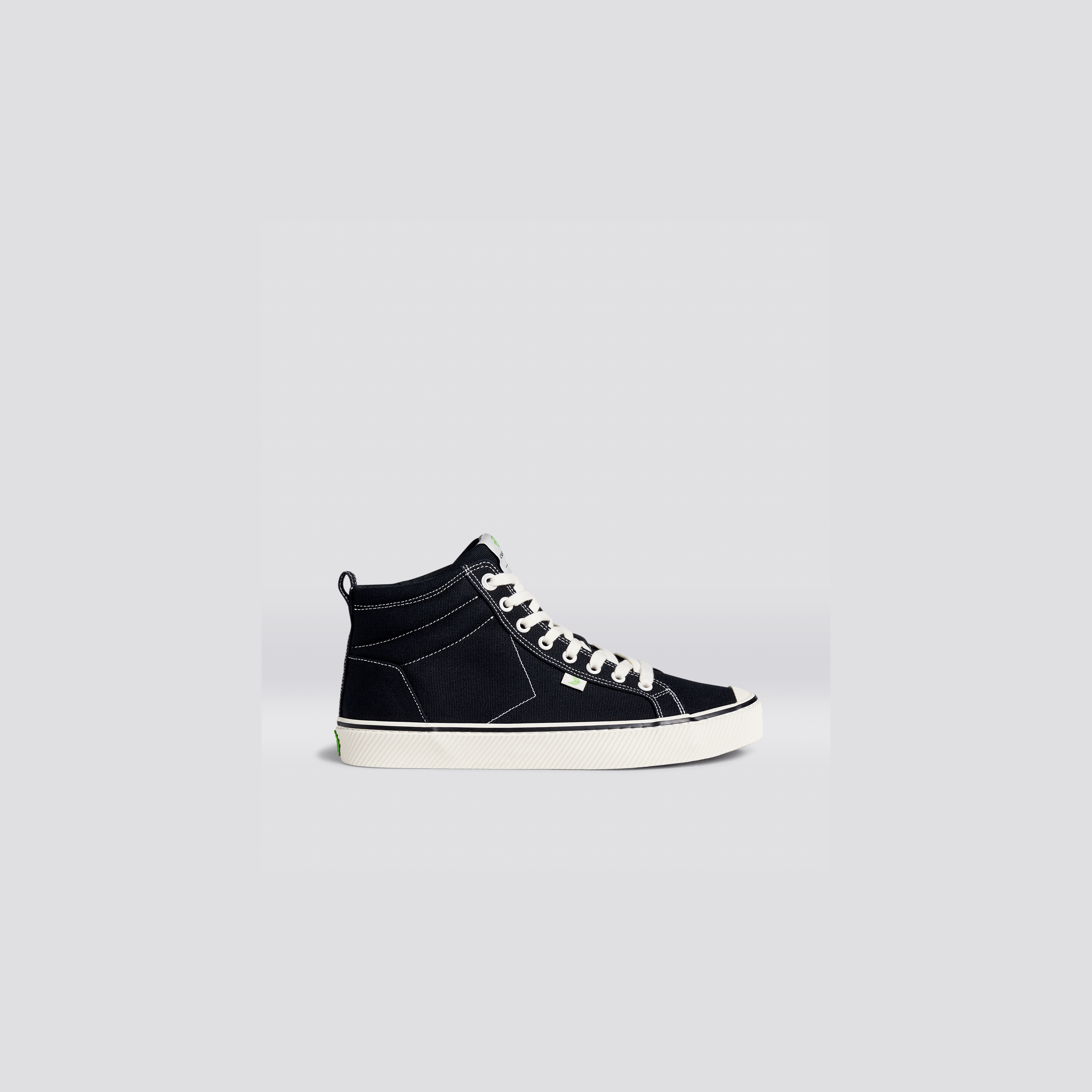 OCA High Stripe Black Canvas Contrast Thread Sneaker Men
