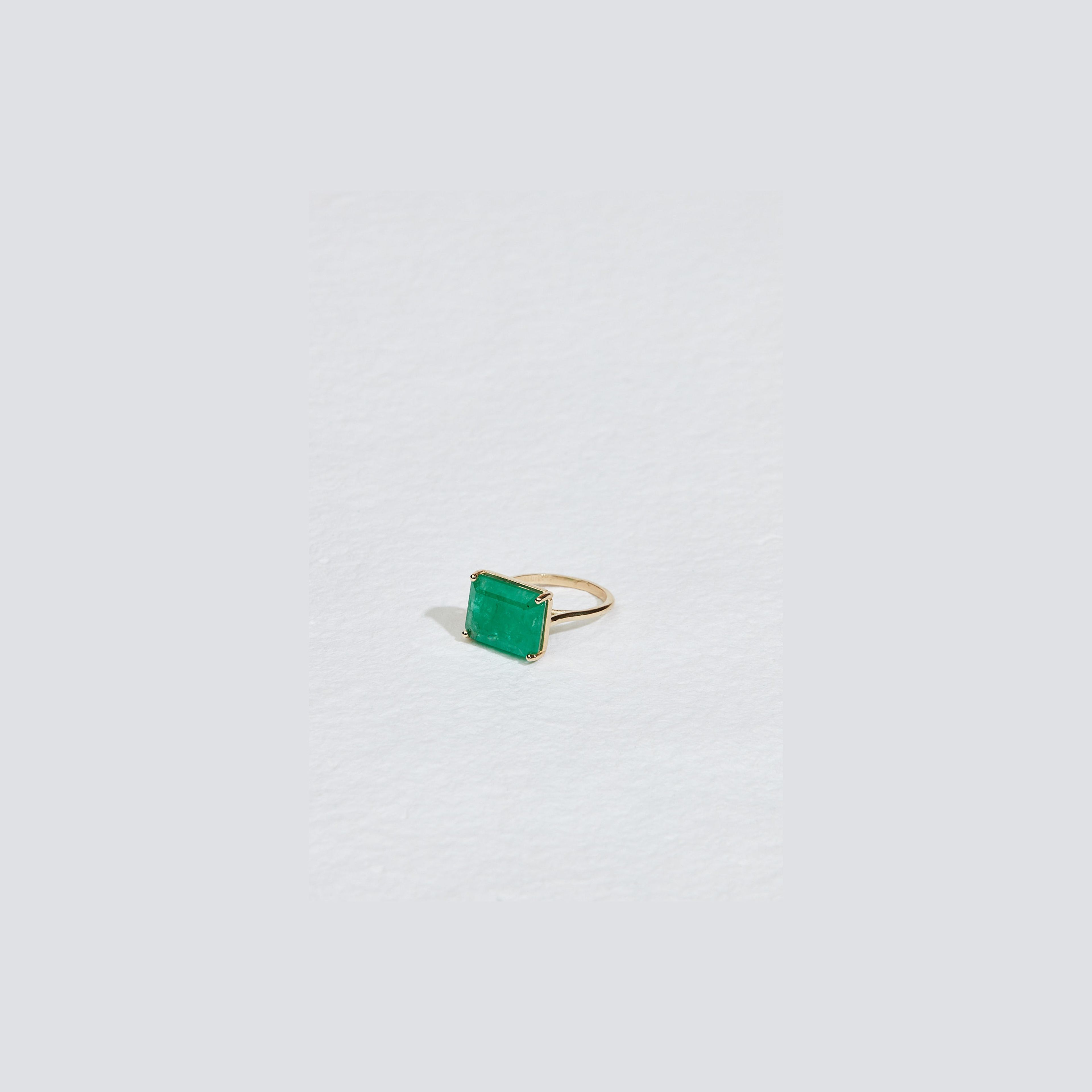JP FOUR PRONG EMERALD RING - 7.87ct