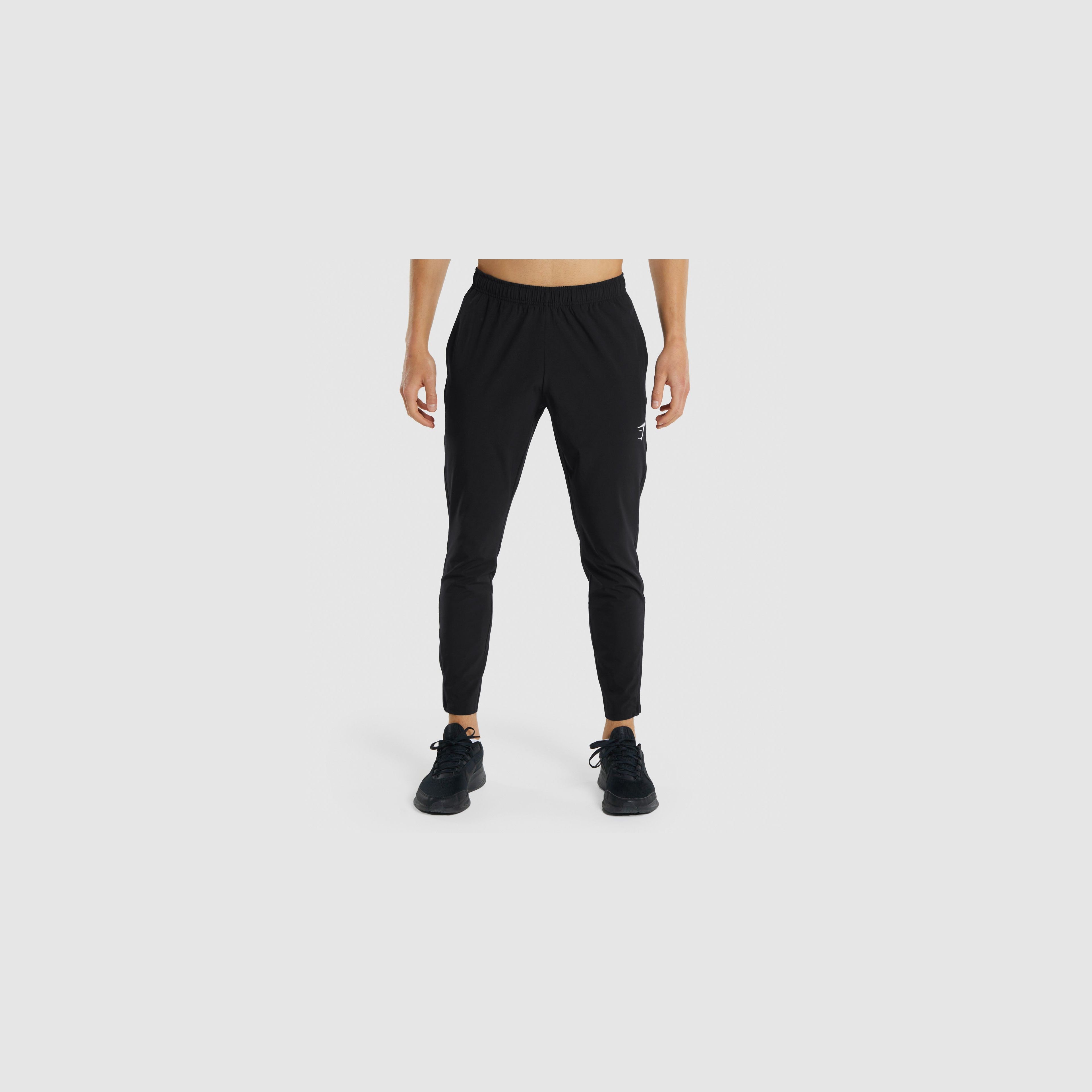 Actively Black Athleisure Wear Unisex Logo Performance Joggers on