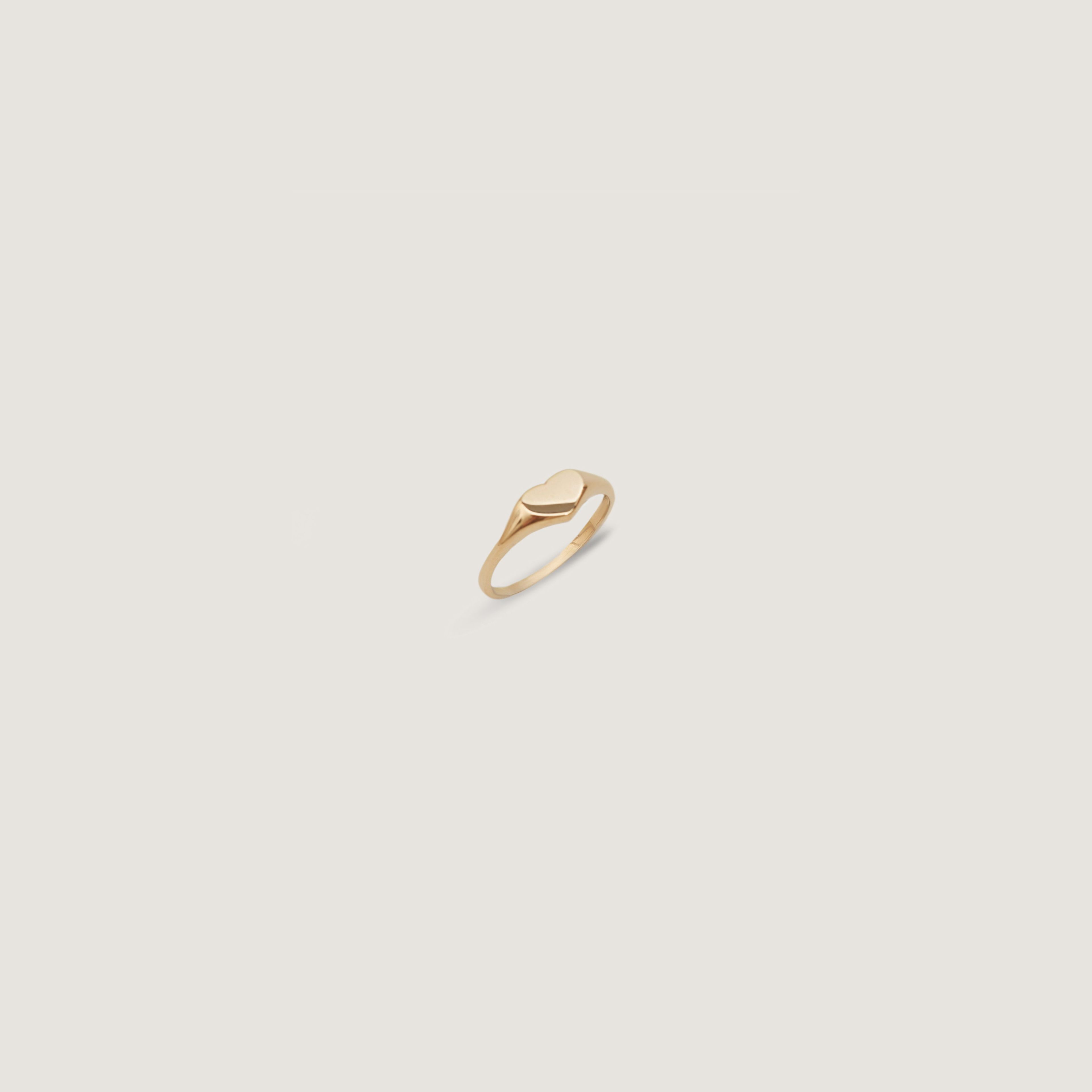 Petite Heart Signet Ring