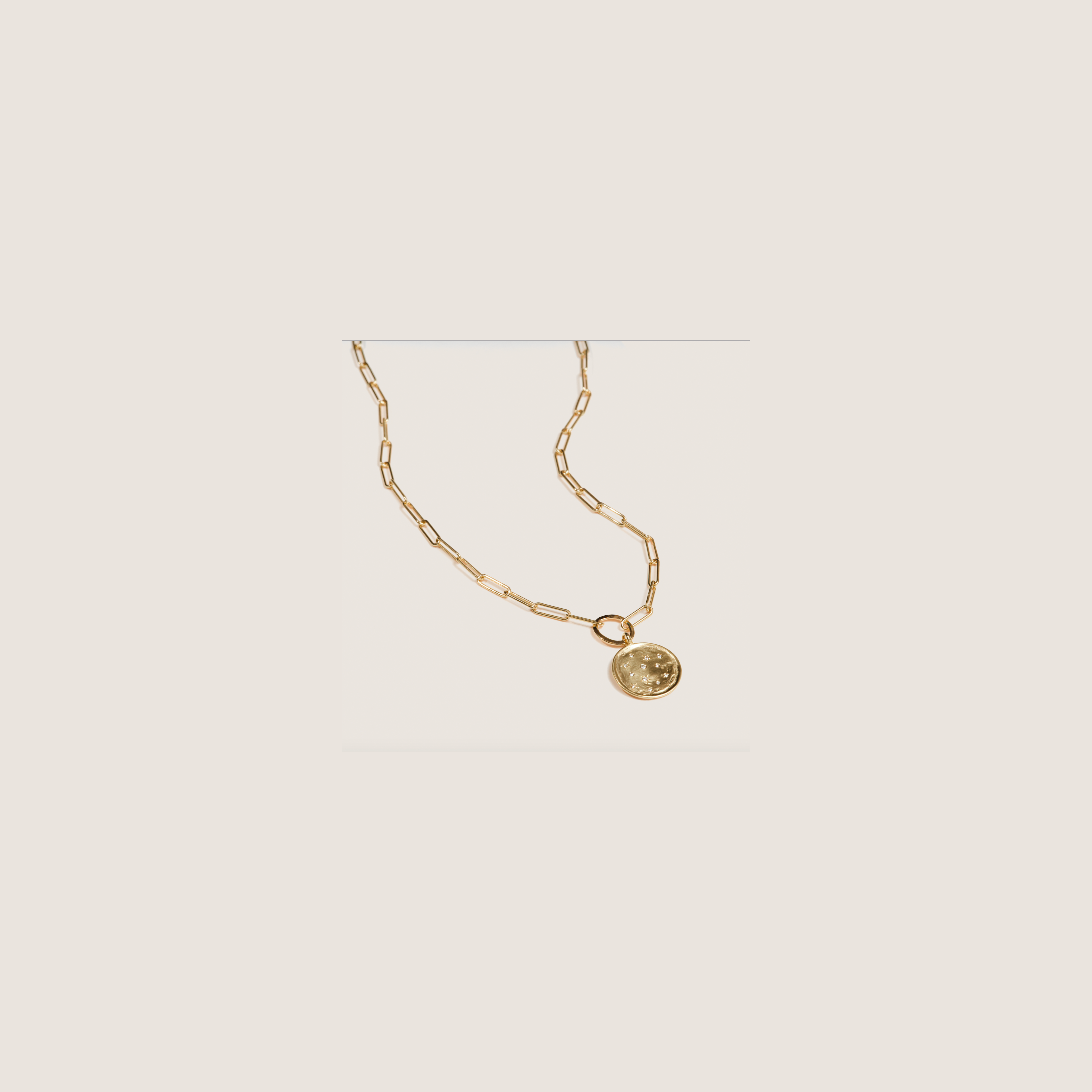 Diamond Medallion Necklace Small