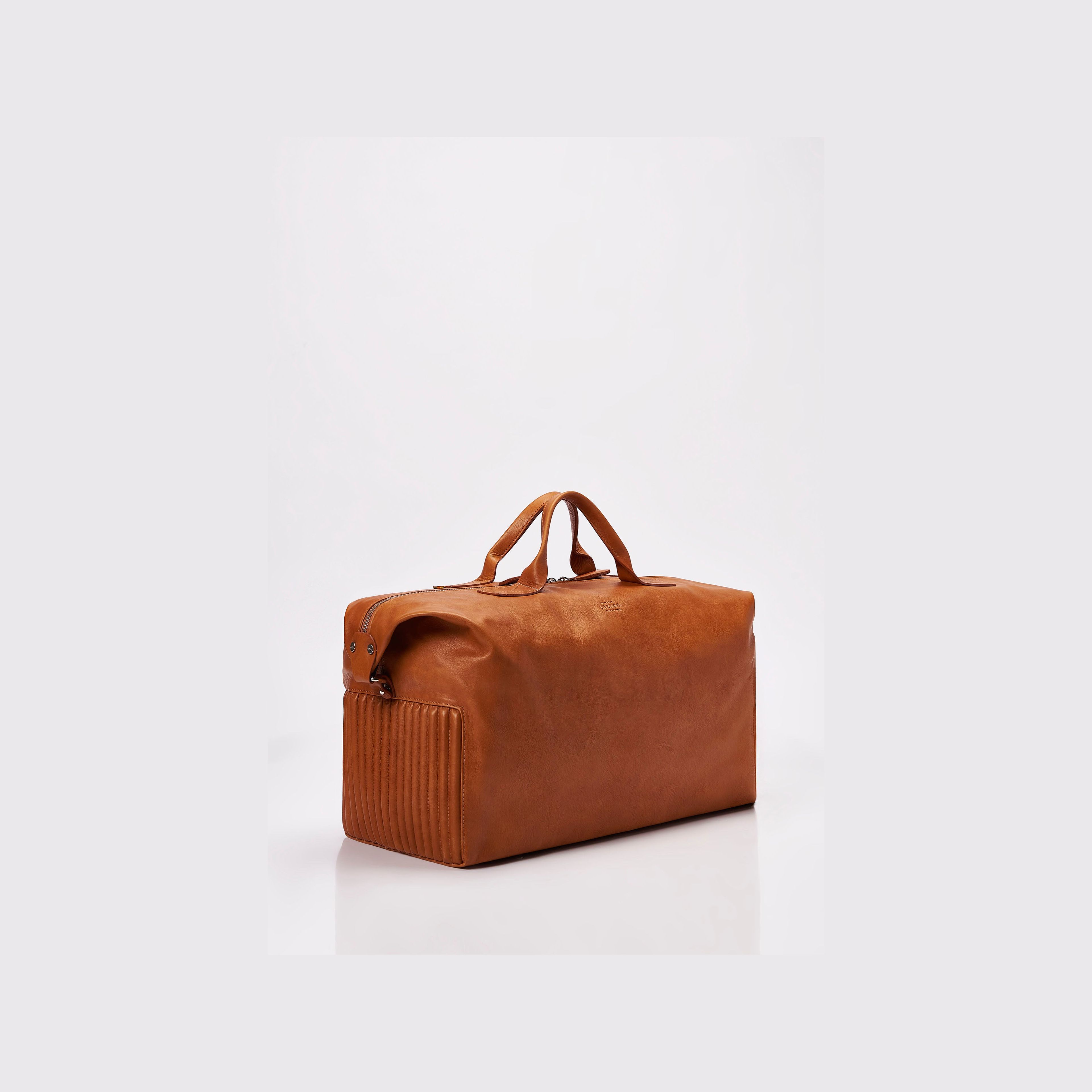 Tan Leather Duffel Bag
