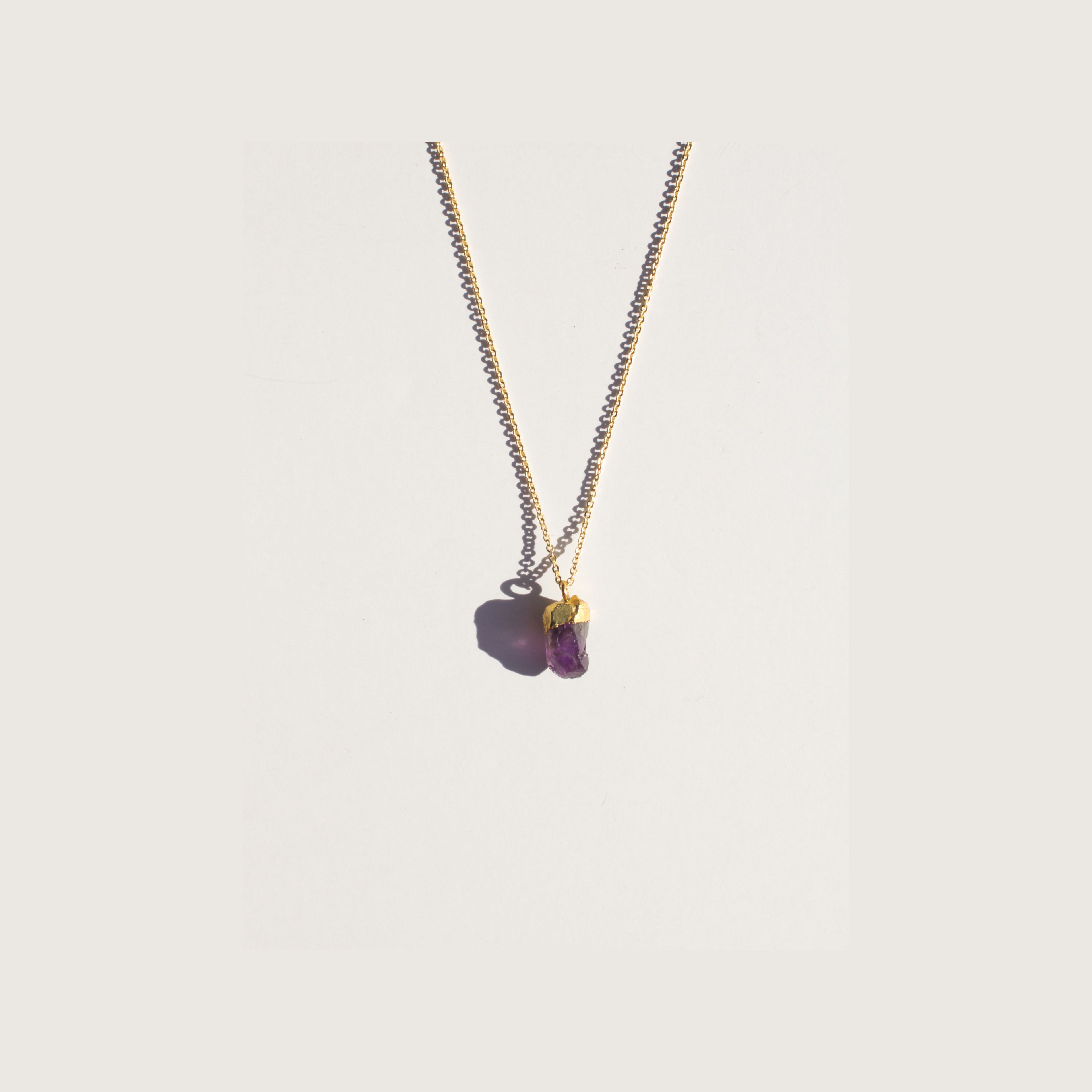 Raw Gemstone Necklace - Four Colors