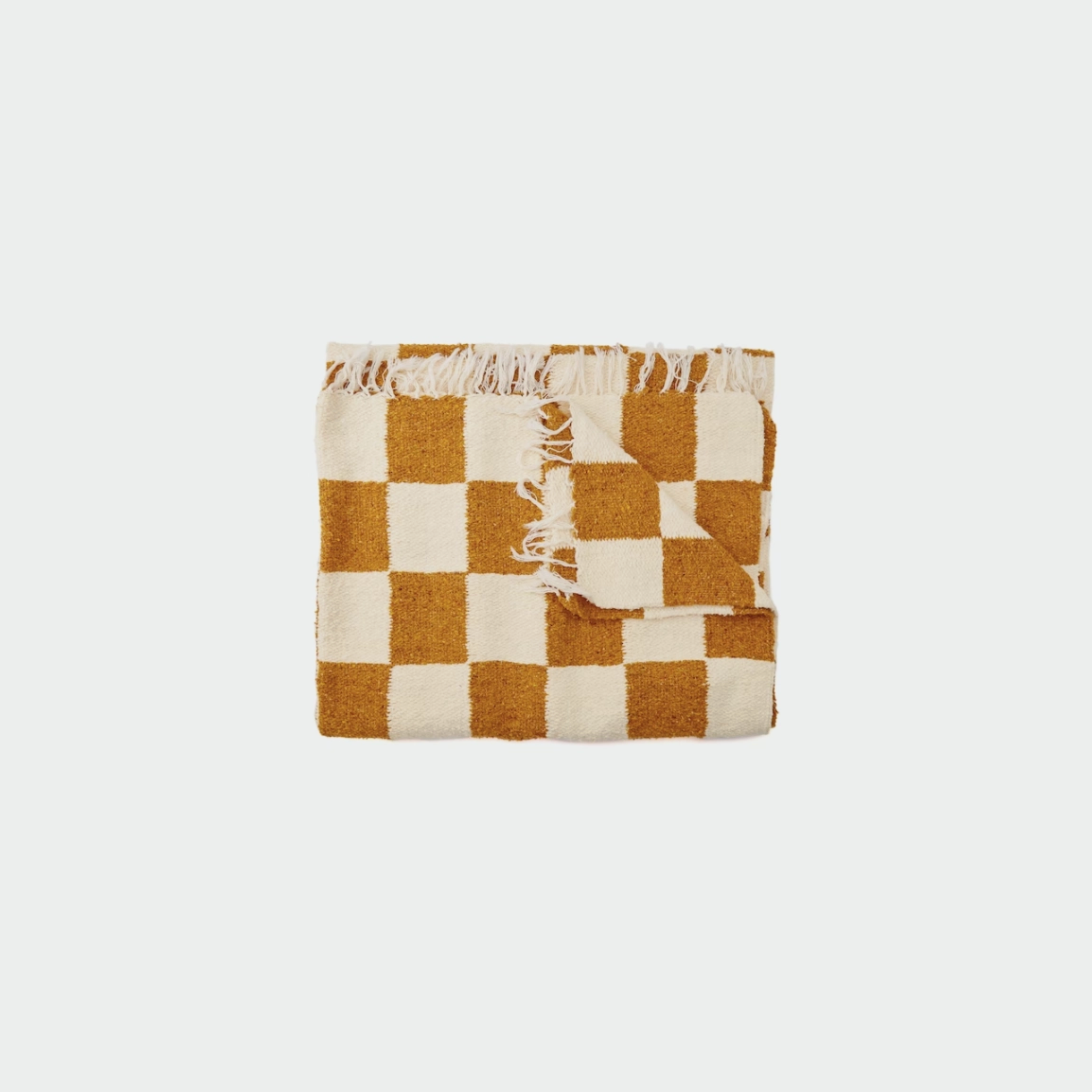 Gold Checkered Blanket