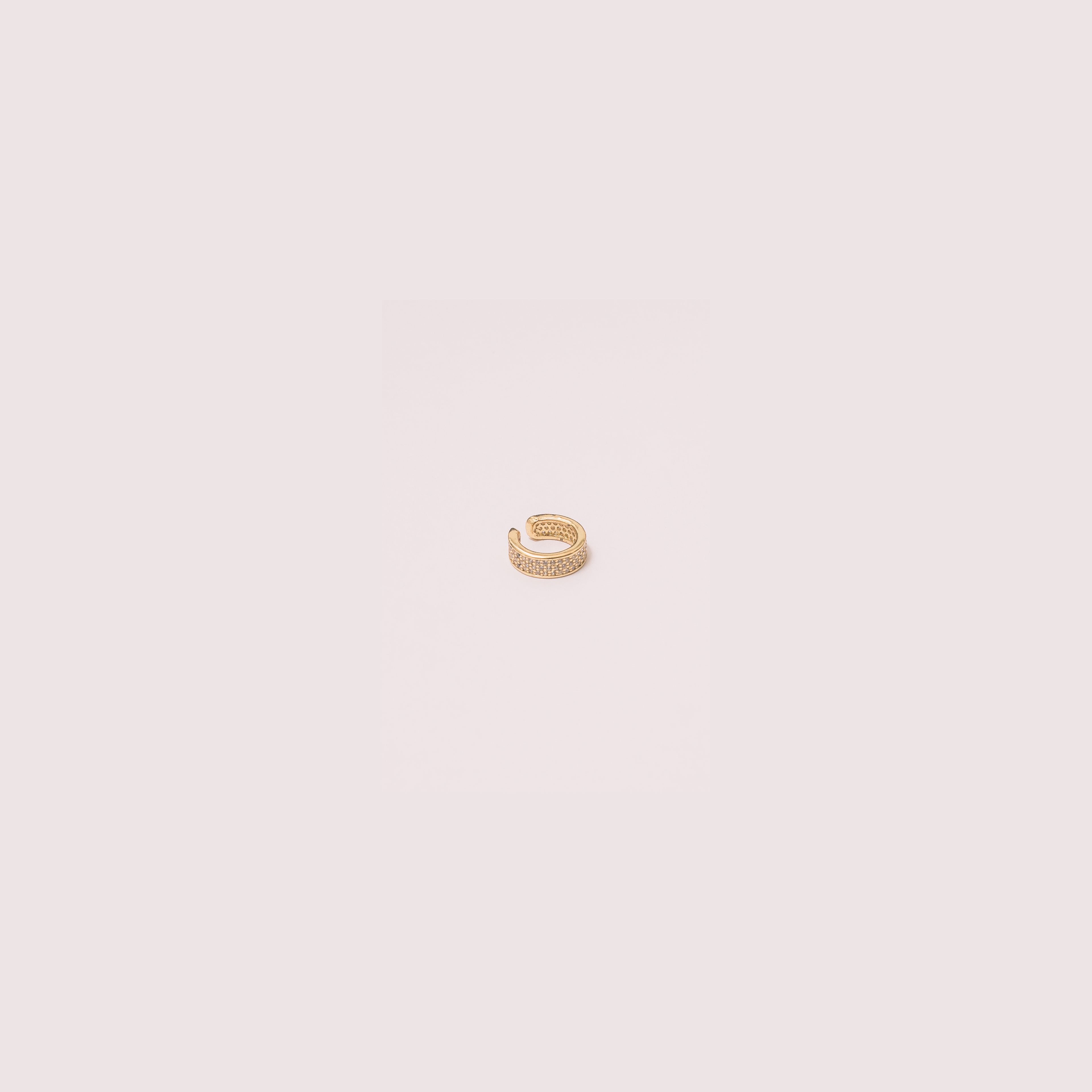 Noya Pavé Ear Cuff Earring | Crystal | 18k Gold over .925 Silver