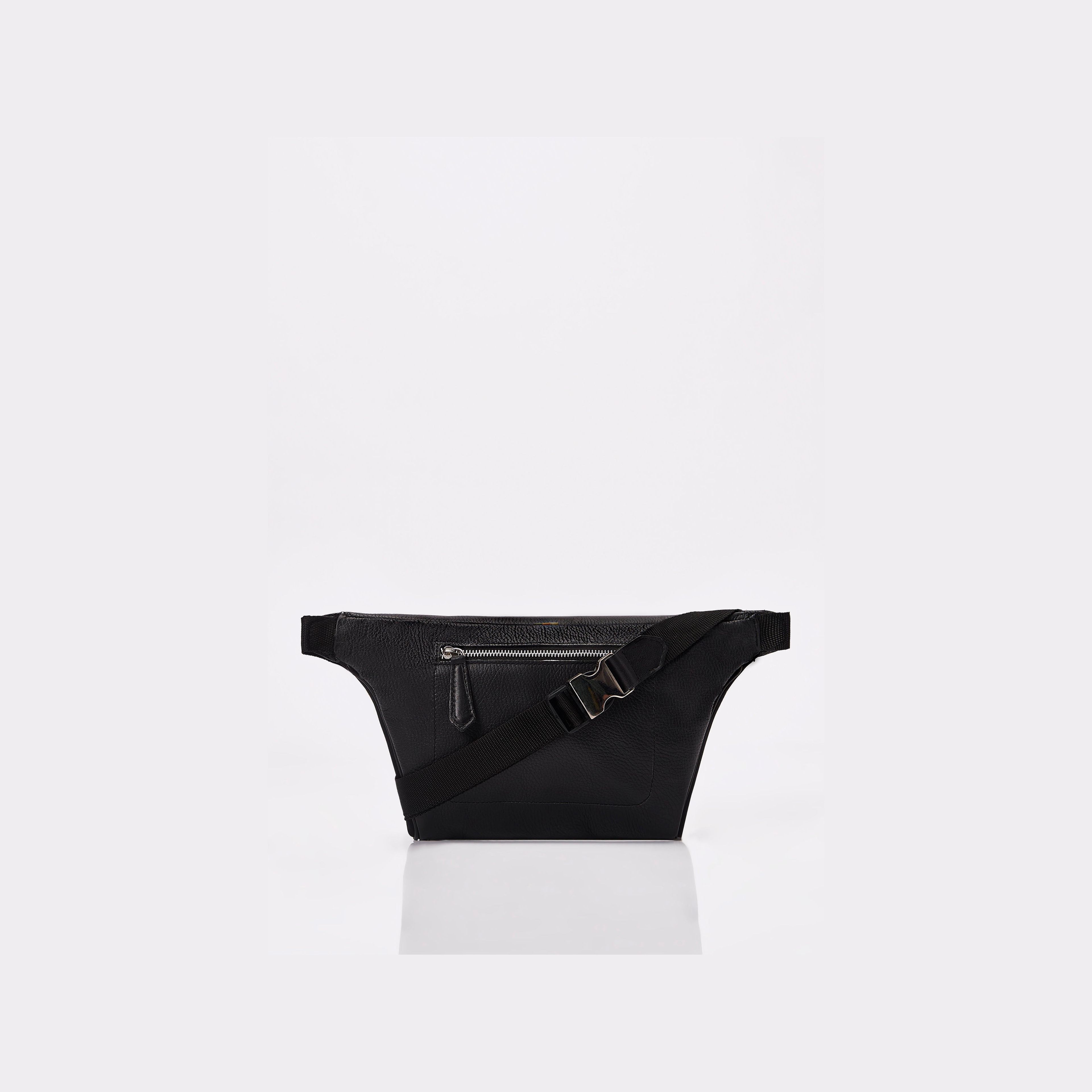Black Everyday Neoprene & Leather Belt Bag