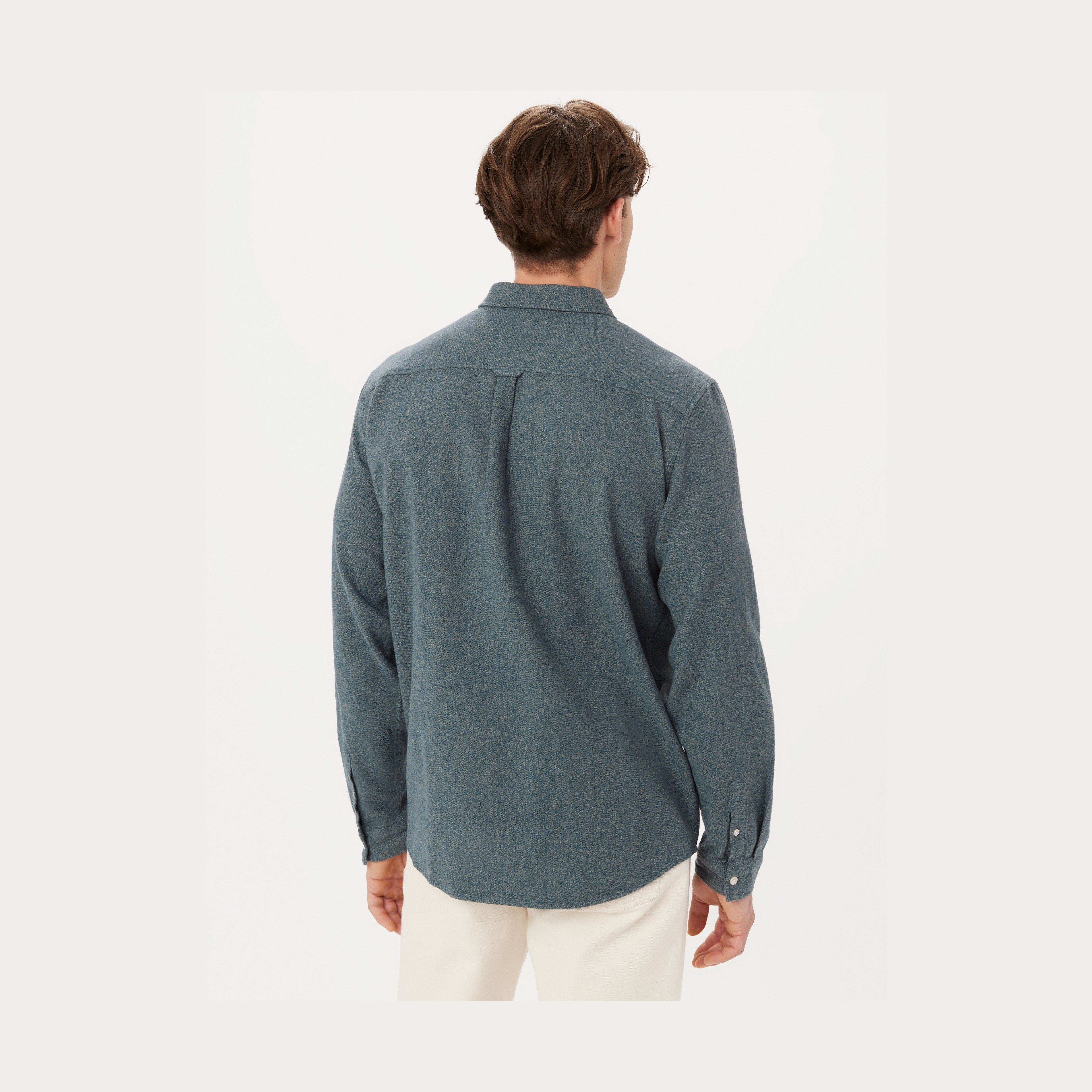 The Heathered Flannel Shirt in Agave