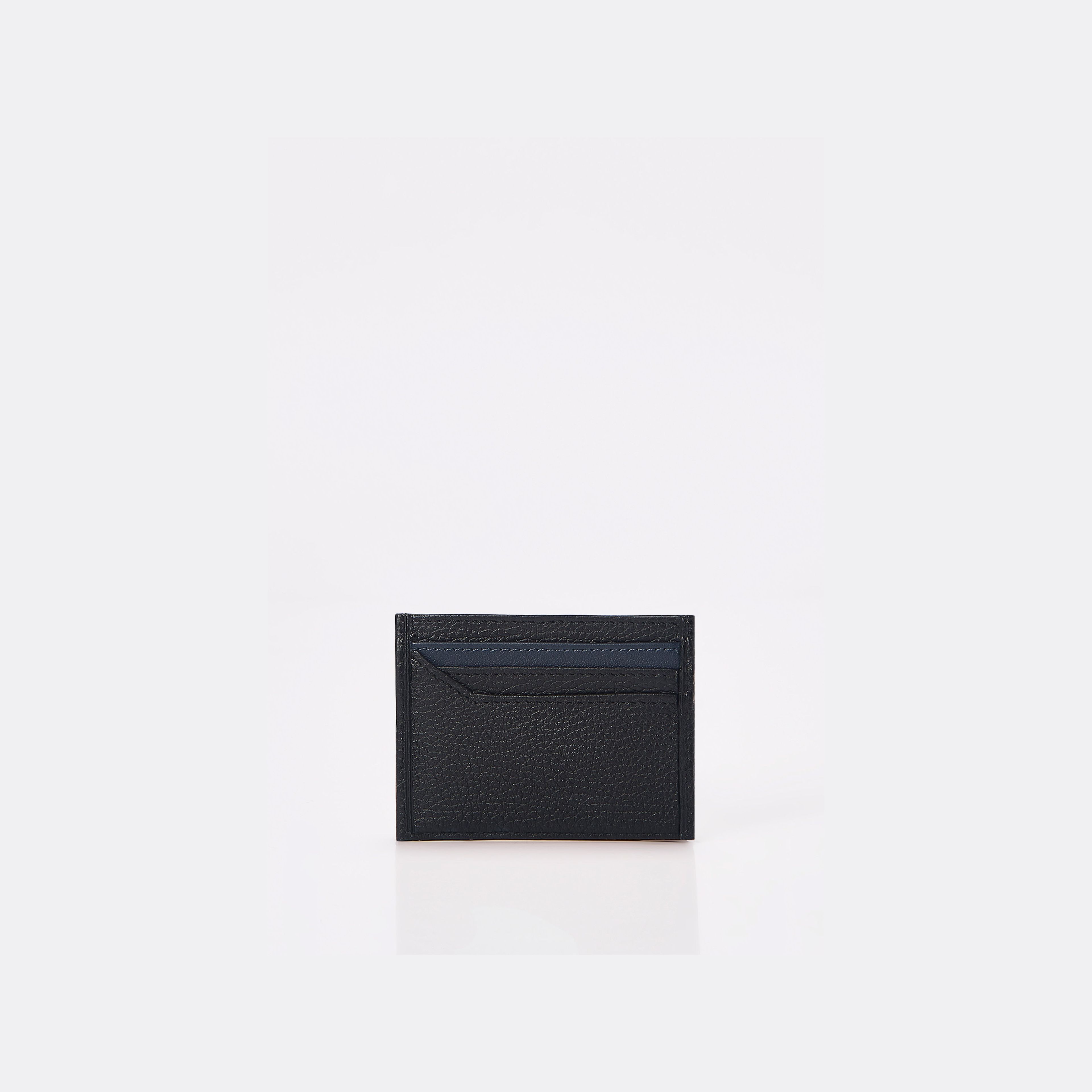 Black Leather Flat Card Holder