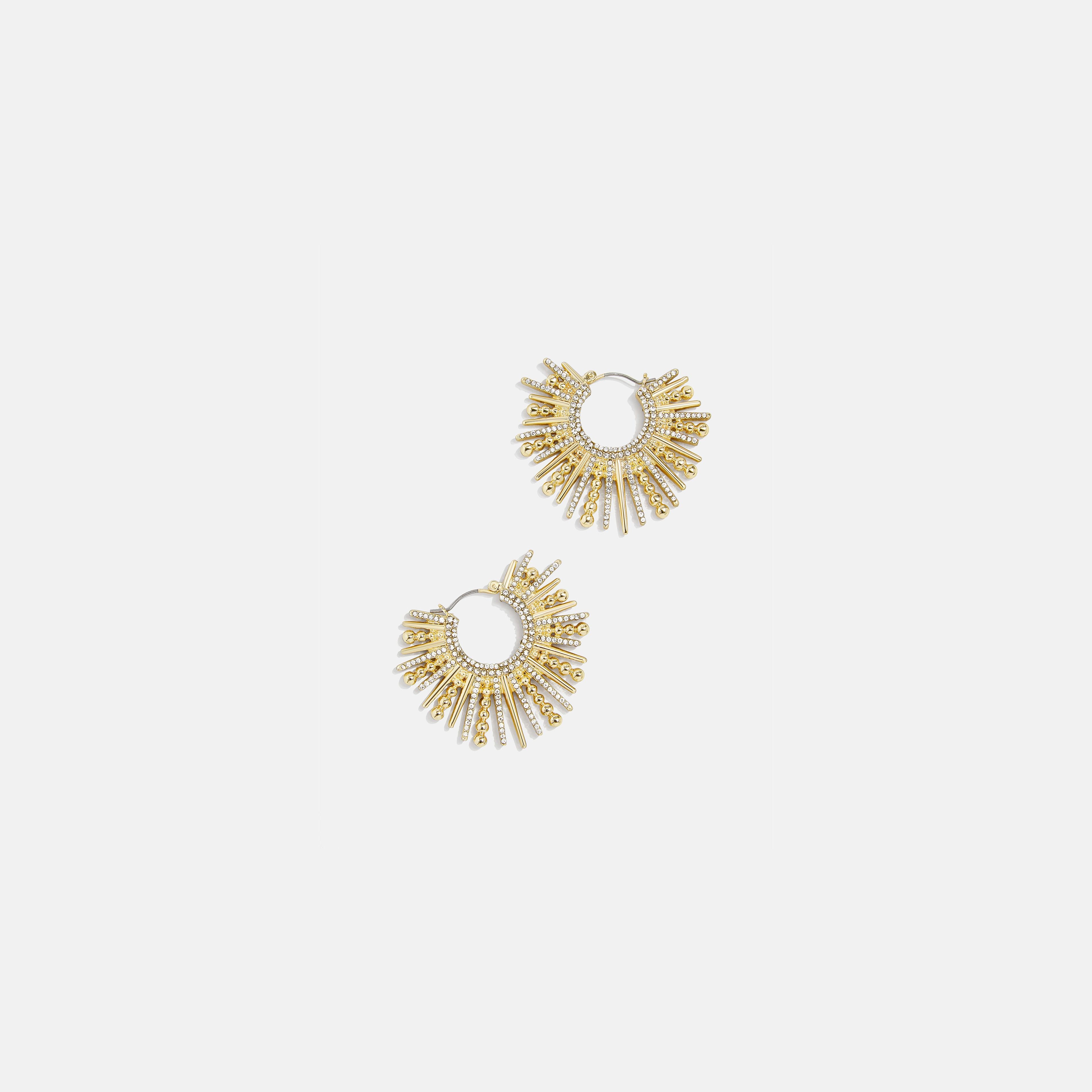 Jaskamal Earrings - Large Pavé/Gold